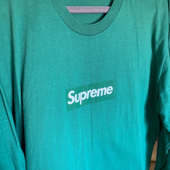 Supreme Shirts Authentic Supreme X Pine Green Long Sleeve Shirt